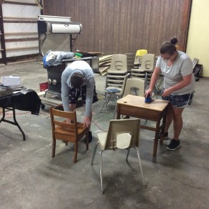 Refinishing School Desks 